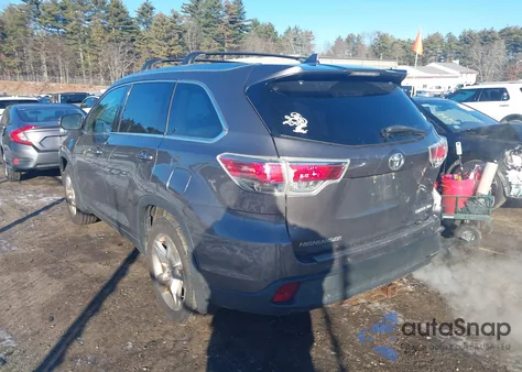 2014 Toyota Highlander Limited Platinum V6 z USA, uszkodzony, nr VIN 5TDDKRFH5ES033478